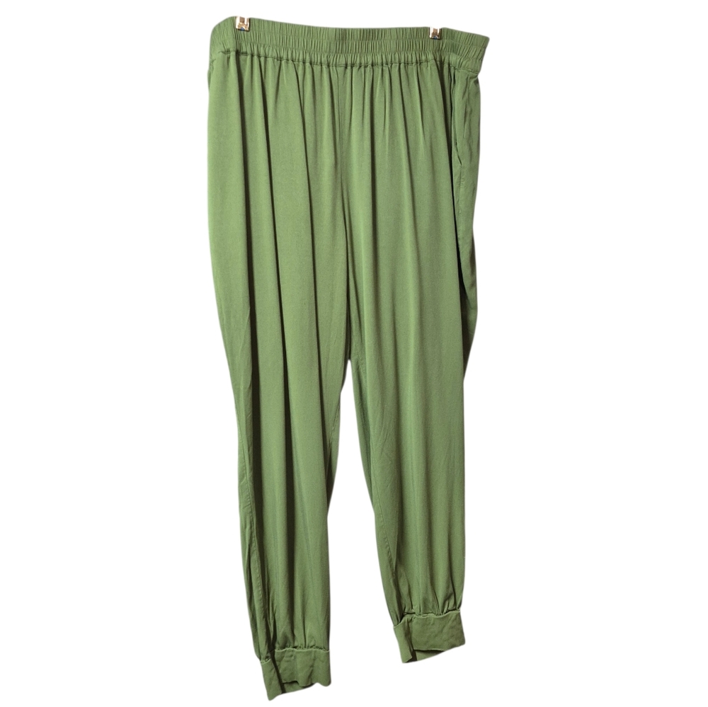 11 Honore Green Jogger Style Pant Plus Size 2X Comfy Classic
